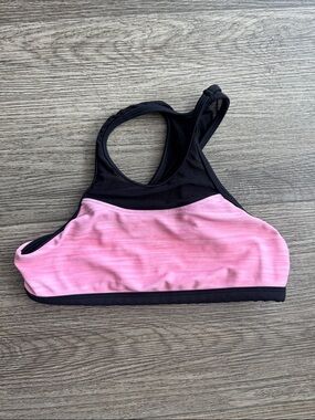Bloch Pink and Black Racerback Sports Bra for Kids